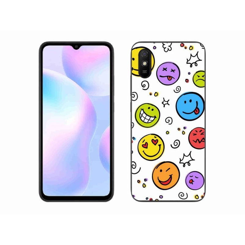 Gél borító mmCase a Xiaomi Redmi 9A számára - smiley-k