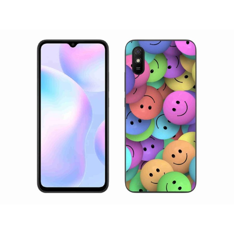 Gél borító mmCase a Xiaomi Redmi 9AT-hoz - színes smiley-k