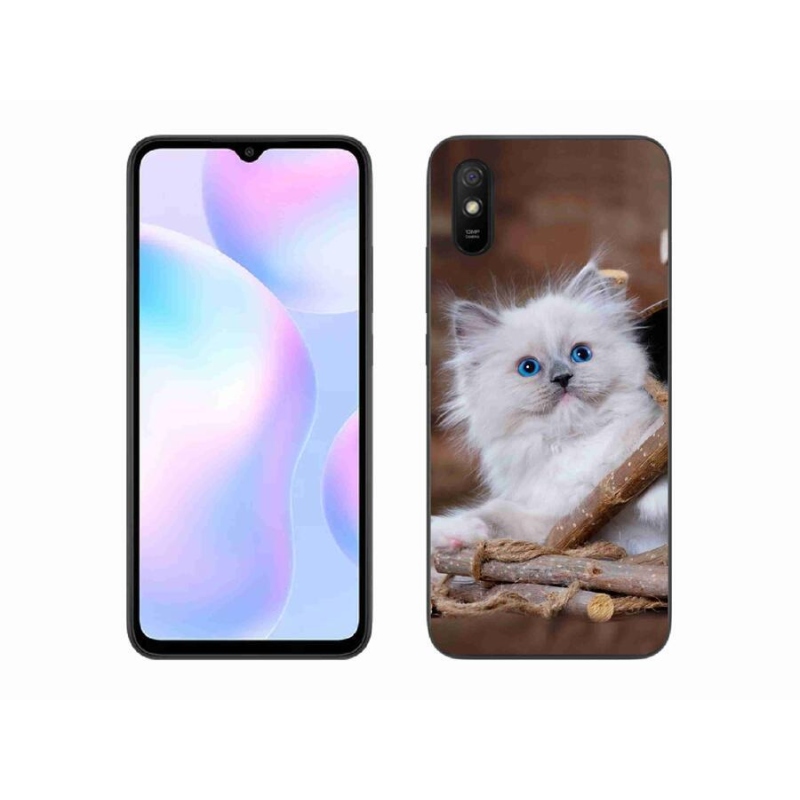 Gél borítás mmCase a Xiaomi Redmi 9AT-hoz - fehér cica