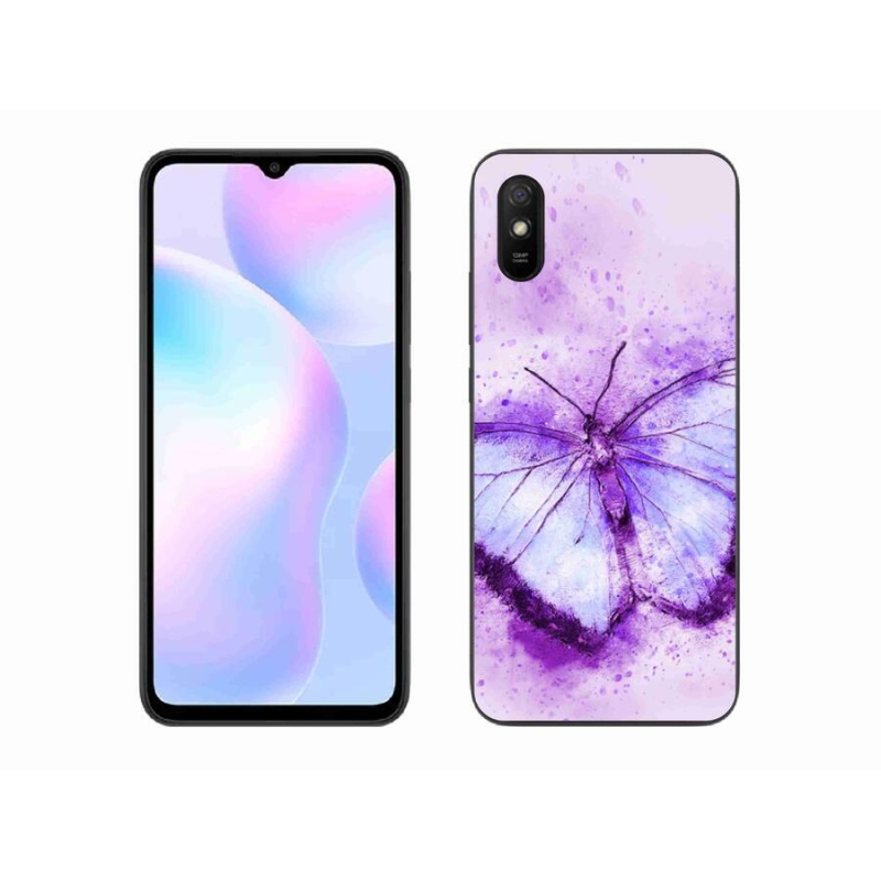 Gél borítás mmCase a Xiaomi Redmi 9AT-hoz - lila pillangó
