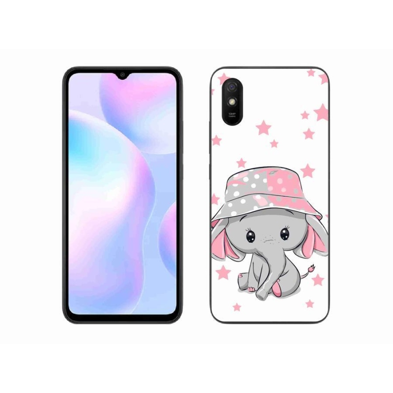 Gél borítás mmCase a Xiaomi Redmi 9AT-hoz - rózsaszín elefánt