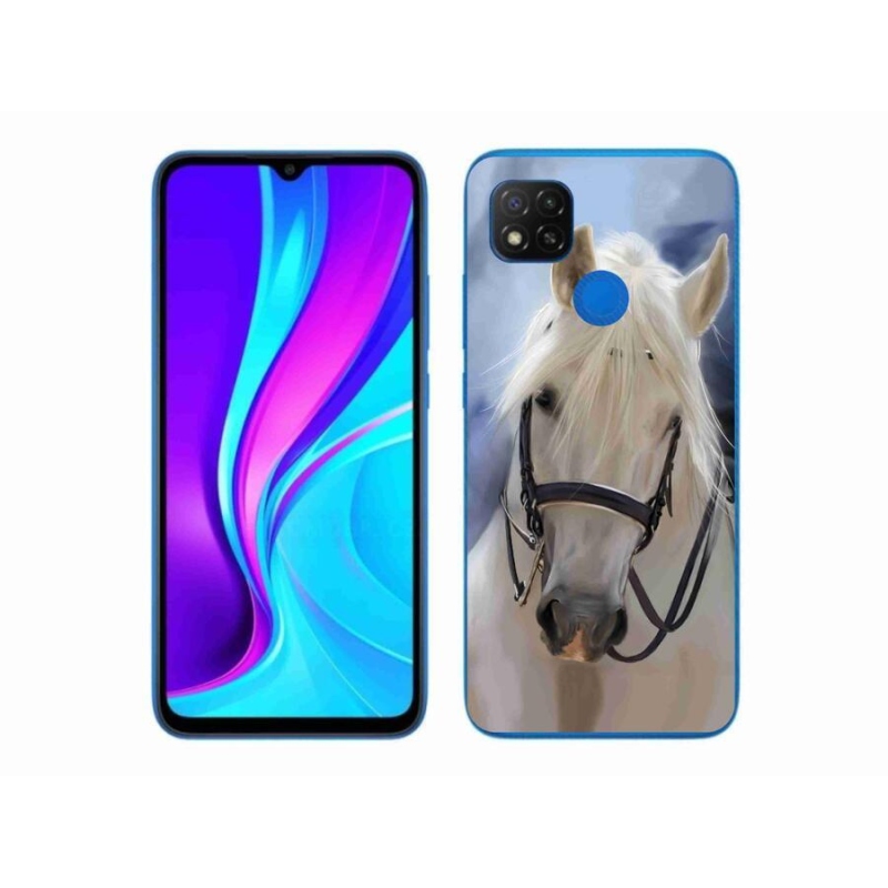 Gél borítás mmCase a Xiaomi Redmi 9C-hez - fehér ló
