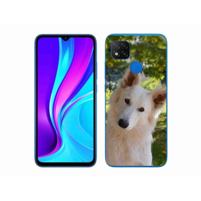 Gél borítás mmCase a Xiaomi Redmi 9C-hez - fehér Svájci pásztor 1