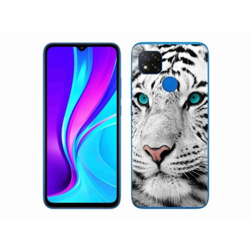 Gél borítás mmCase a Xiaomi Redmi 9C-hez - fehér tigris
