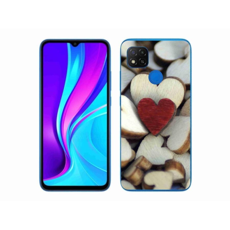 Gél borítás mmCase a Xiaomi Redmi 9C-hez - gravírozott piros szív