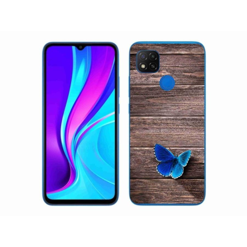 Gél borítás mmCase a Xiaomi Redmi 9C-hez - kék pillangó 1