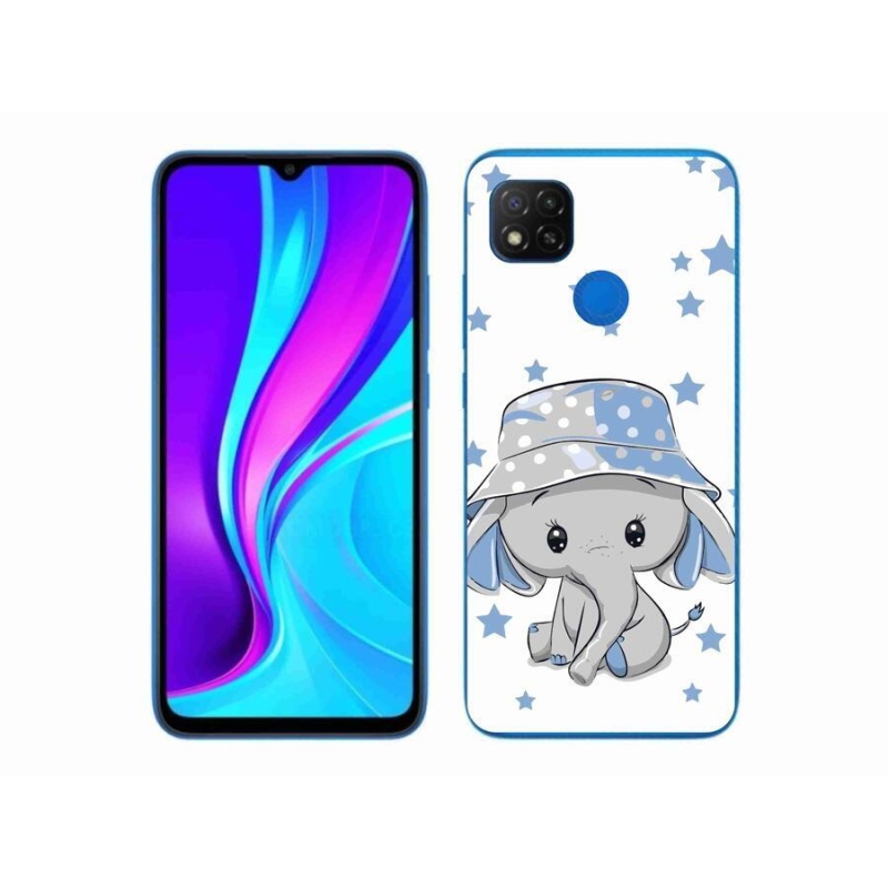 Gél borítás mmCase a Xiaomi Redmi 9C-hez - kék elefánt
