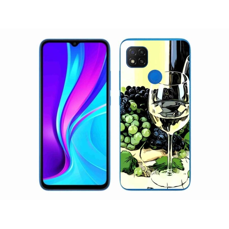 Gél borítás mmCase a Xiaomi Redmi 9C-hez - pohár bor
