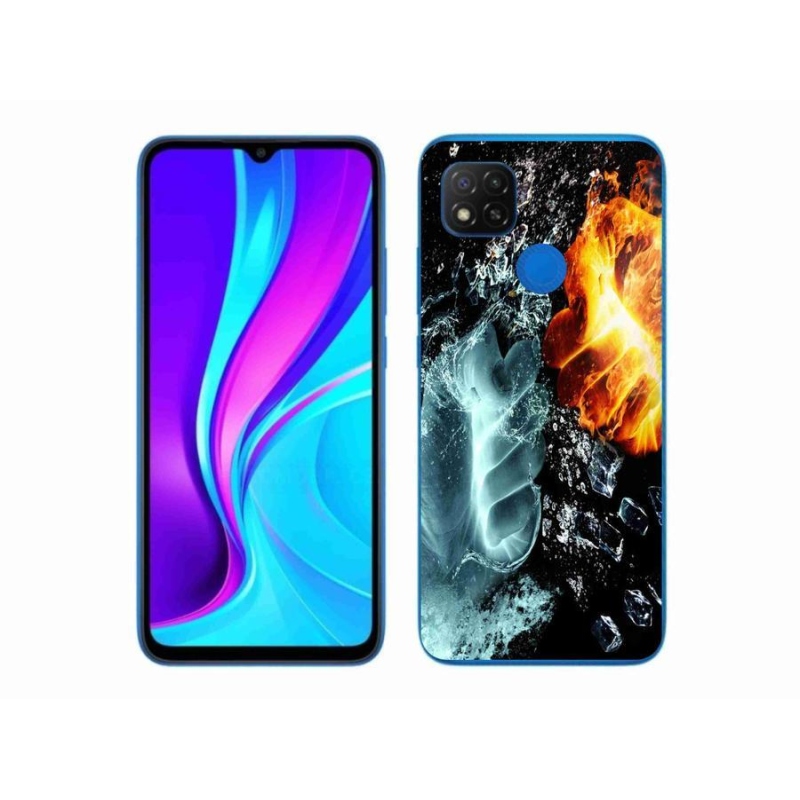Gél borítás mmCase a Xiaomi Redmi 9C-hez - víz és tűz