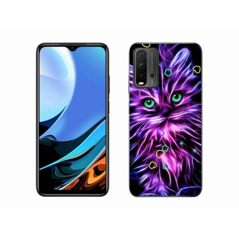 Gél borítás mmCase a Xiaomi Redmi 9T-hez - absztrakt macska