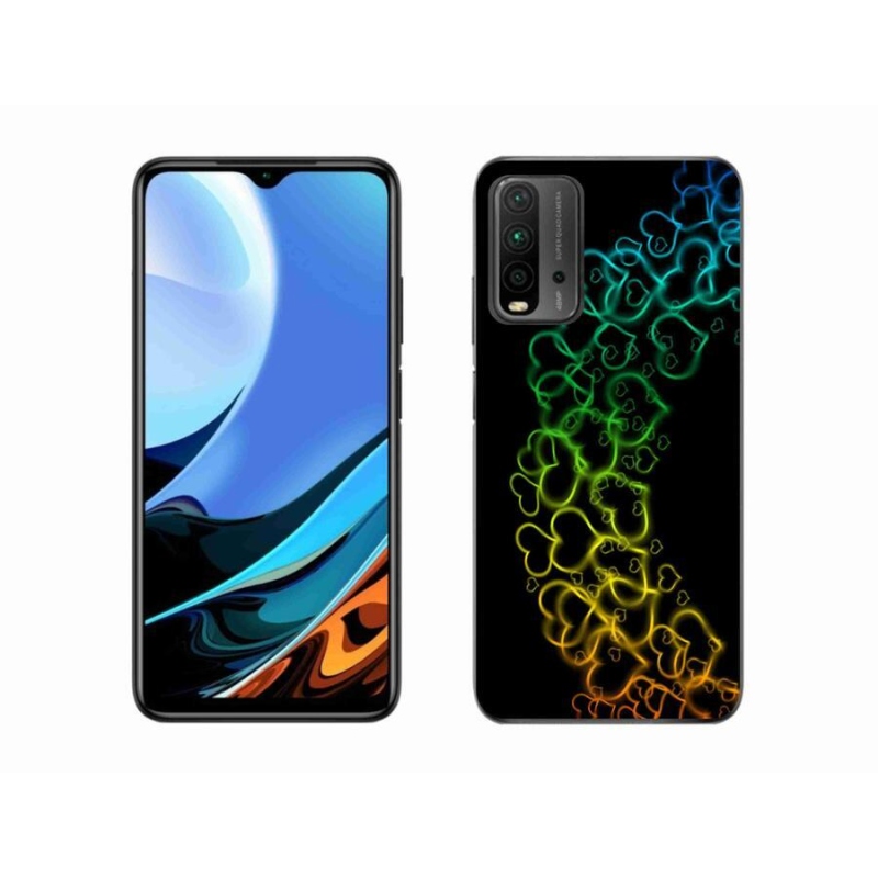 Gél borítás mmCase a Xiaomi Redmi 9T-hez - színes szívek