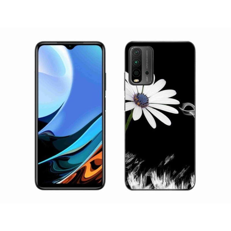Gél borítás mmCase a Xiaomi Redmi 9T-hez - fehér virág