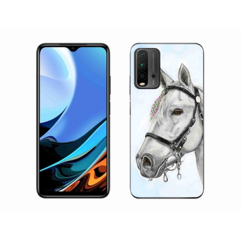 Gél borítás mmCase a Xiaomi Redmi 9T-hez - fehér ló 1