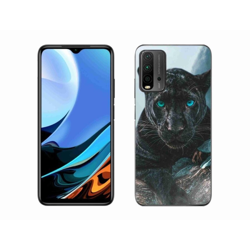 Gél borítás mmCase a Xiaomi Redmi 9T-hez - fekete párduc