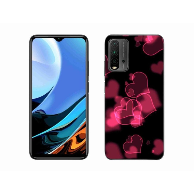 Gél borítás mmCase a Xiaomi Redmi 9T-hez - piros szívek