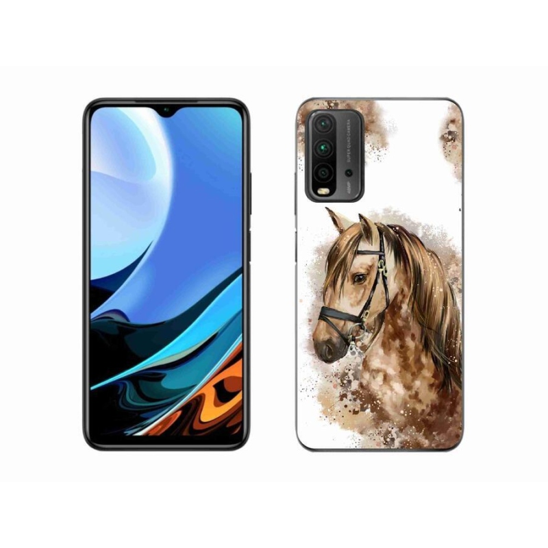 Gél borítás mmCase a Xiaomi Redmi 9T-hez - barna rajzfilm ló
