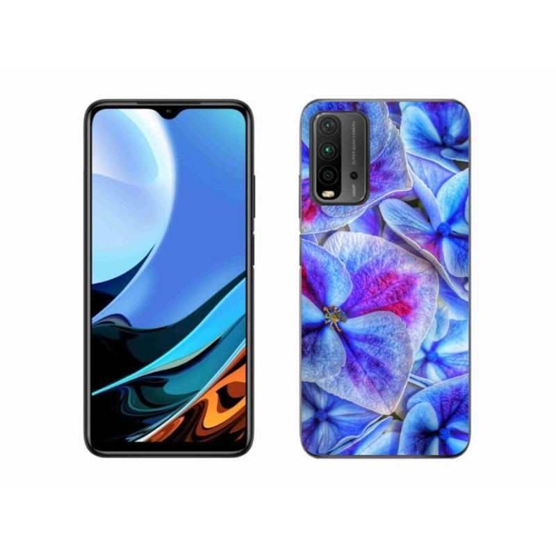 Gél borítás mmCase a Xiaomi Redmi 9T-hez - kék virágok 1