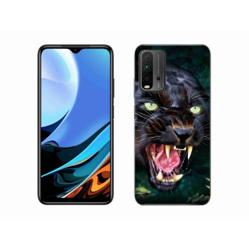 Gél borítás mmCase a Xiaomi Redmi 9T-hez - dühös fekete párduc