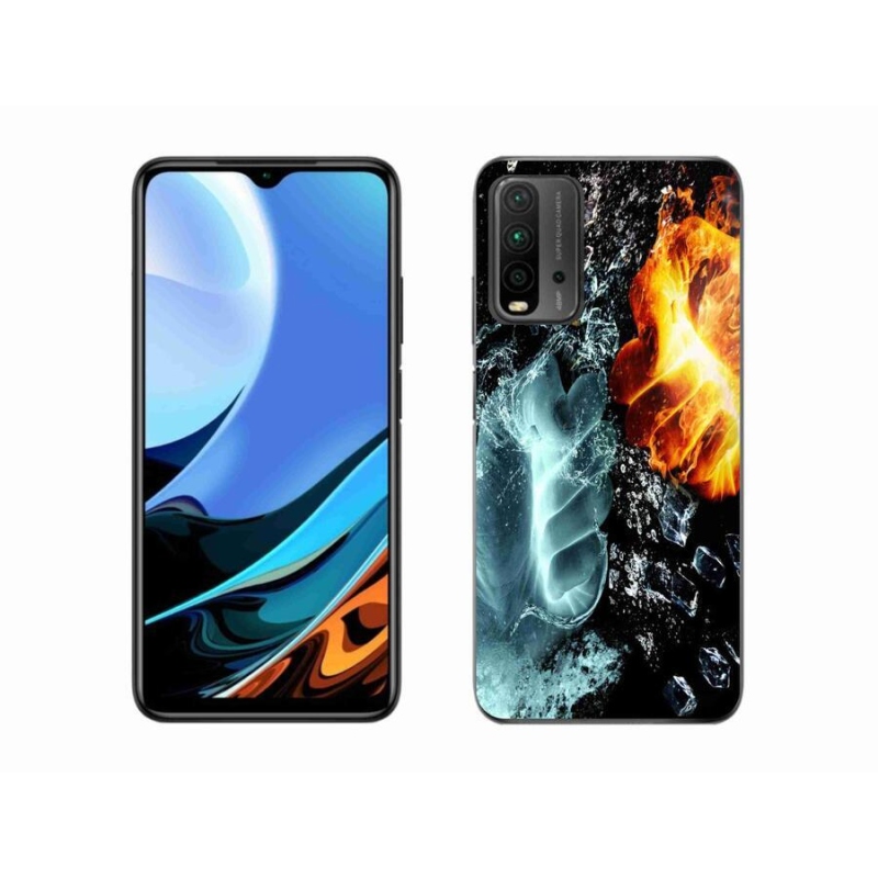 Gél borítás mmCase a Xiaomi Redmi 9T számára - víz és tűz