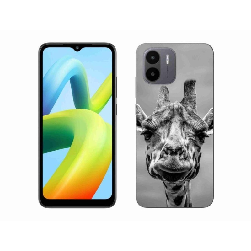 Zselés borítás mmCase a Xiaomi Redmi A1/Redmi A2 készülékhez - fekete-fehér zsiráf