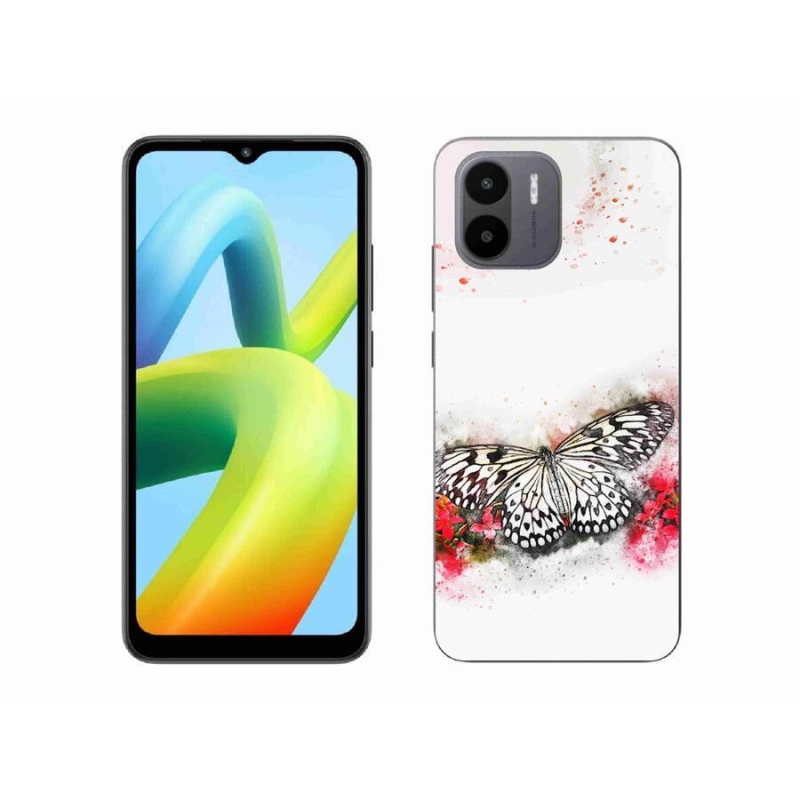 Gél borítás mmCase a Xiaomi Redmi A1/Redmi A2 készülékhez - fekete és fehér pillangó