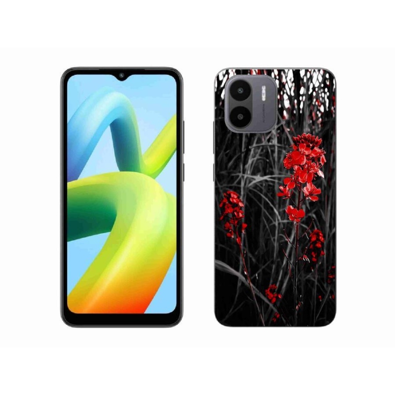 Gél borítás mmCase a Xiaomi Redmi A1/Redmi A2 - piros növényhez