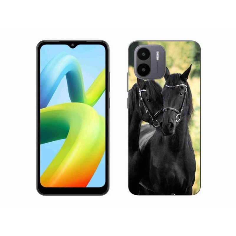 Gél borítás mmCase a Xiaomi Redmi A1/Redmi A2 készülékhez - két fekete ló