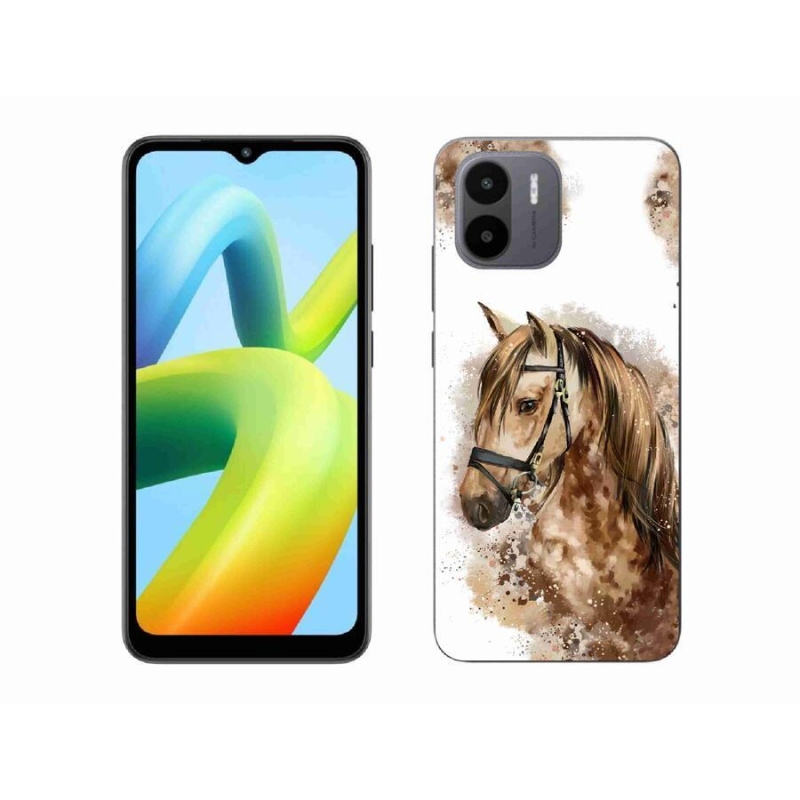 Gél borítás mmCase a Xiaomi Redmi A1/Redmi A2 - barna rajzfilm lóhoz