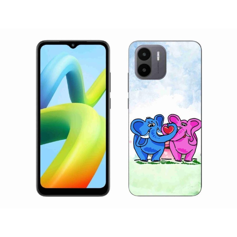 Gél borítás mmCase a Xiaomi Redmi A1/Redmi A2 készülékhez - szerelmes elefántok