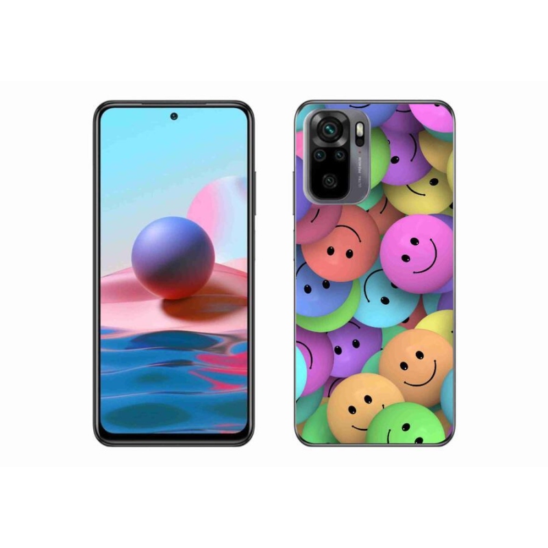 Gél borítás mmCase a Xiaomi Redmi Note 10 4G-hez - színes smiley-kkal