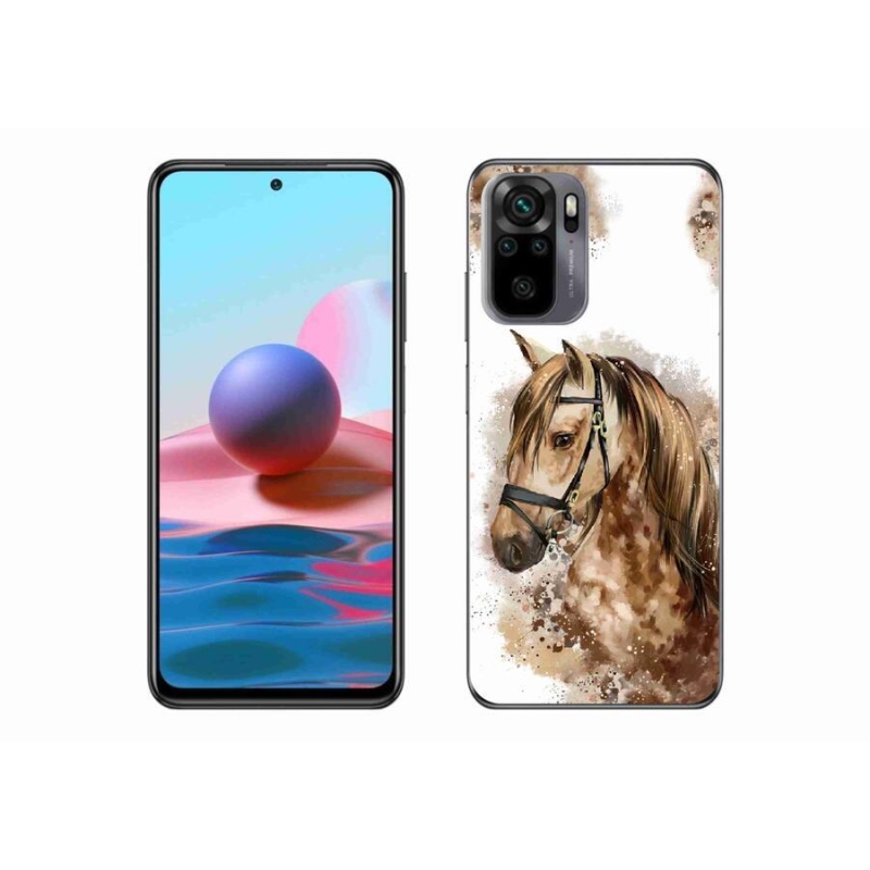 Gél borítás mmCase a Xiaomi Redmi Note 10 4G-hez - barna rajzfilm ló