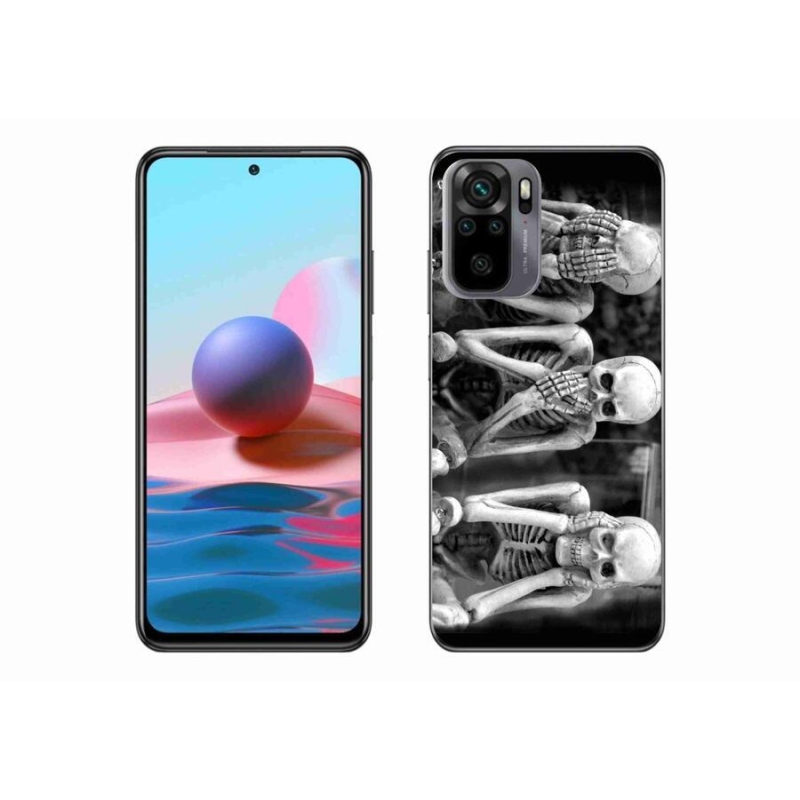 Gél borítás mmCase a Xiaomi Redmi Note 10 4G-hez - csontvázak