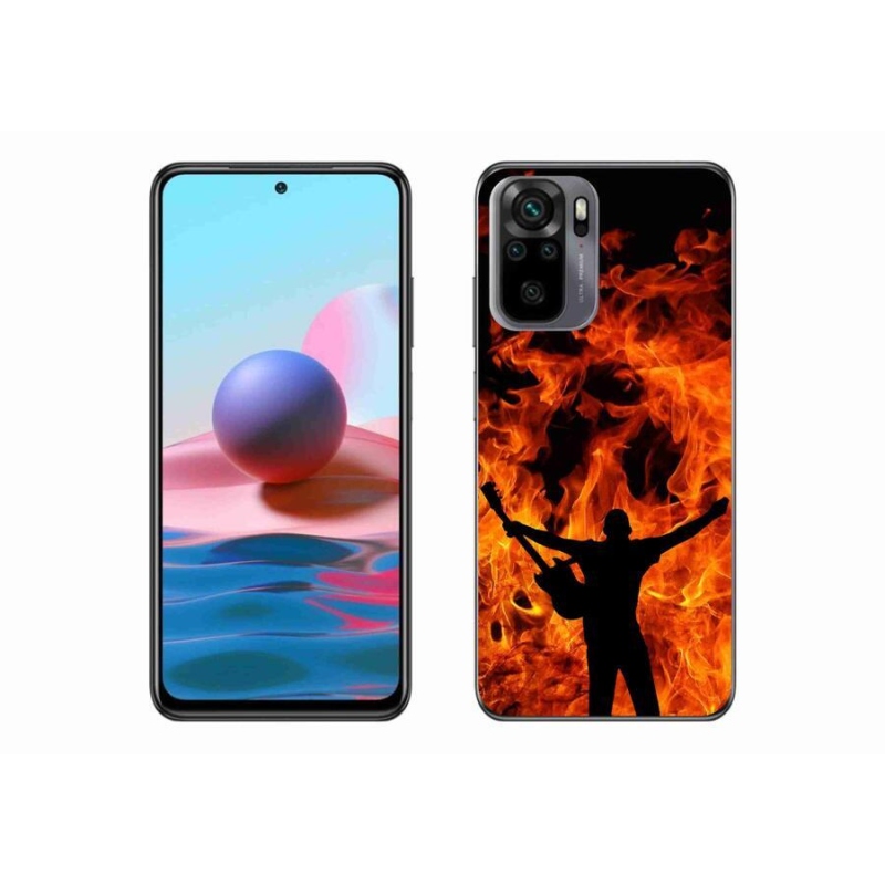 Gél borító mmCase a Xiaomi Redmi Note 10 4G - zenész és tűz
