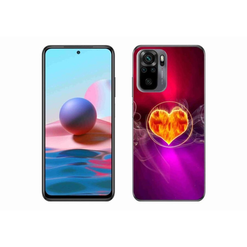 Gél borítás mmCase a Xiaomi Redmi Note 10 4G-hez - tüzes szív