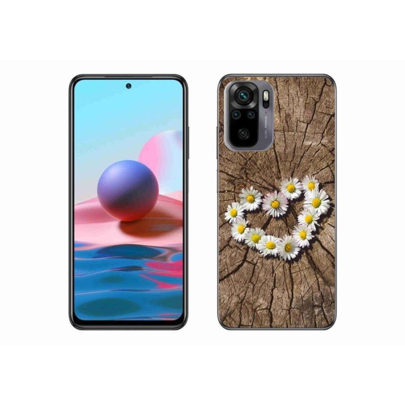 Gél borítás mmCase a Xiaomi Redmi Note 10 4G-hez - százszorszépek szíve