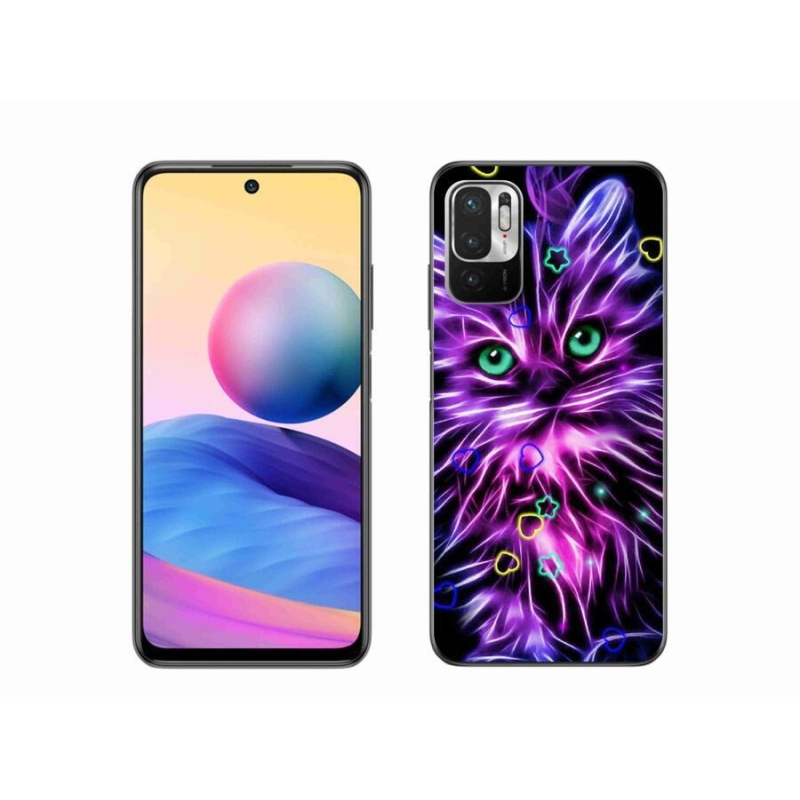Gél borító mmCase a Xiaomi Redmi Note 10 5G-hez - absztrakt macska