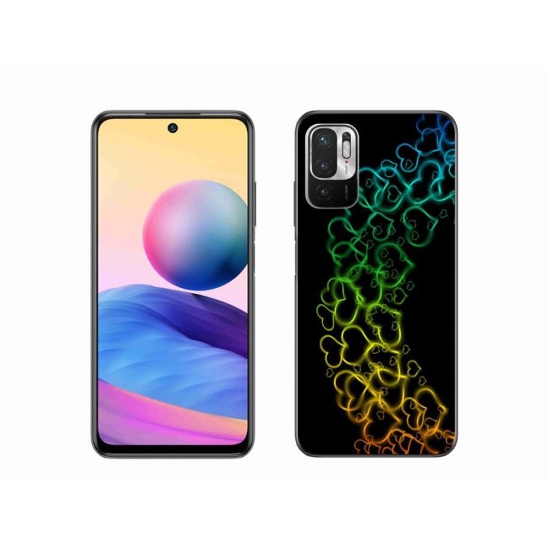 Gél borító mmCase a Xiaomi Redmi Note 10 5G-hez - színes szívek