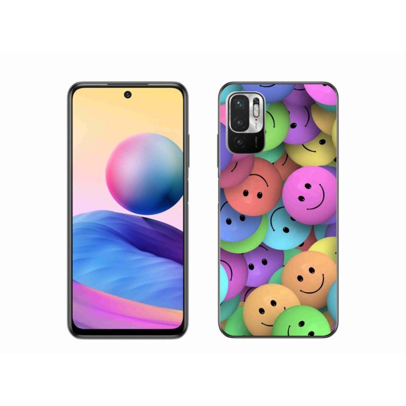 Gél borítás mmCase a Xiaomi Redmi Note 10 5G-hez - színes smiley-kkal