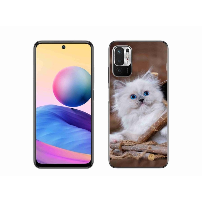 Gél borítás mmCase a Xiaomi Redmi Note 10 5G-hez - fehér cica