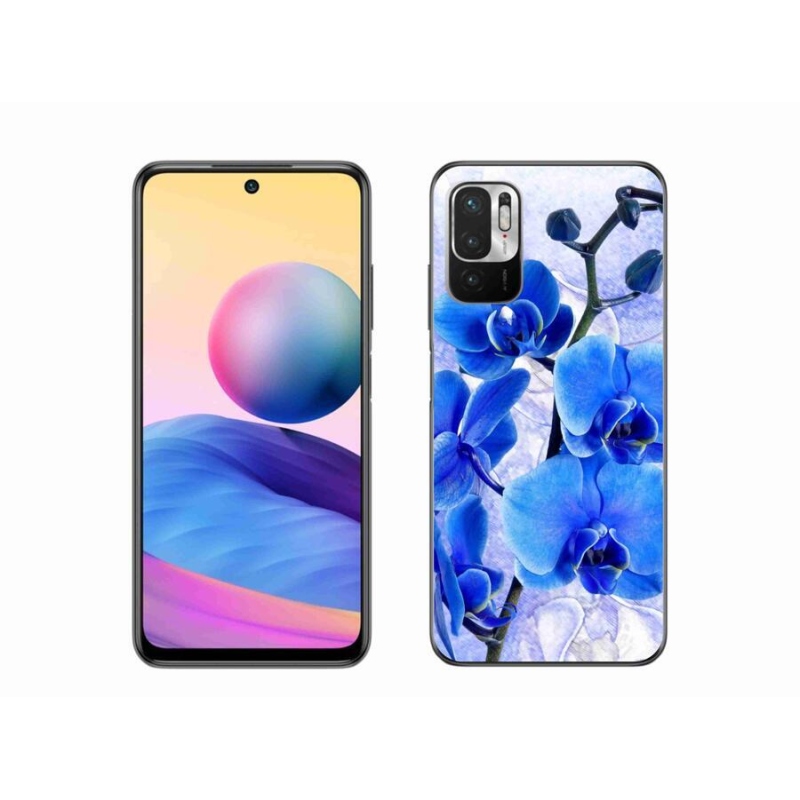 Gél borítás mmCase a Xiaomi Redmi Note 10 5G-hez - kék virágok