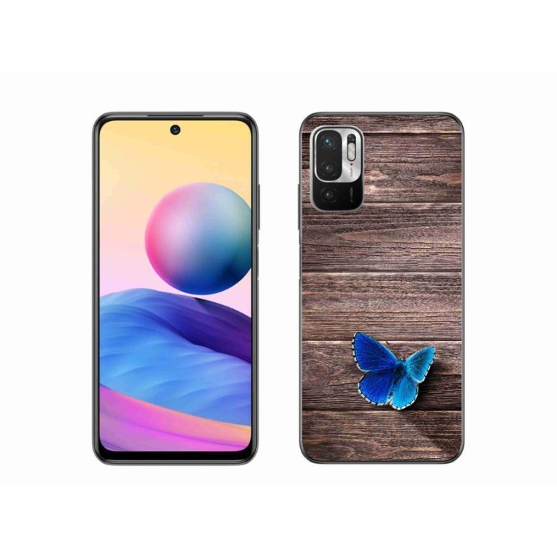 Zselés borítás mmCase a Xiaomi Redmi Note 10 5G-hez - kék pillangó 1