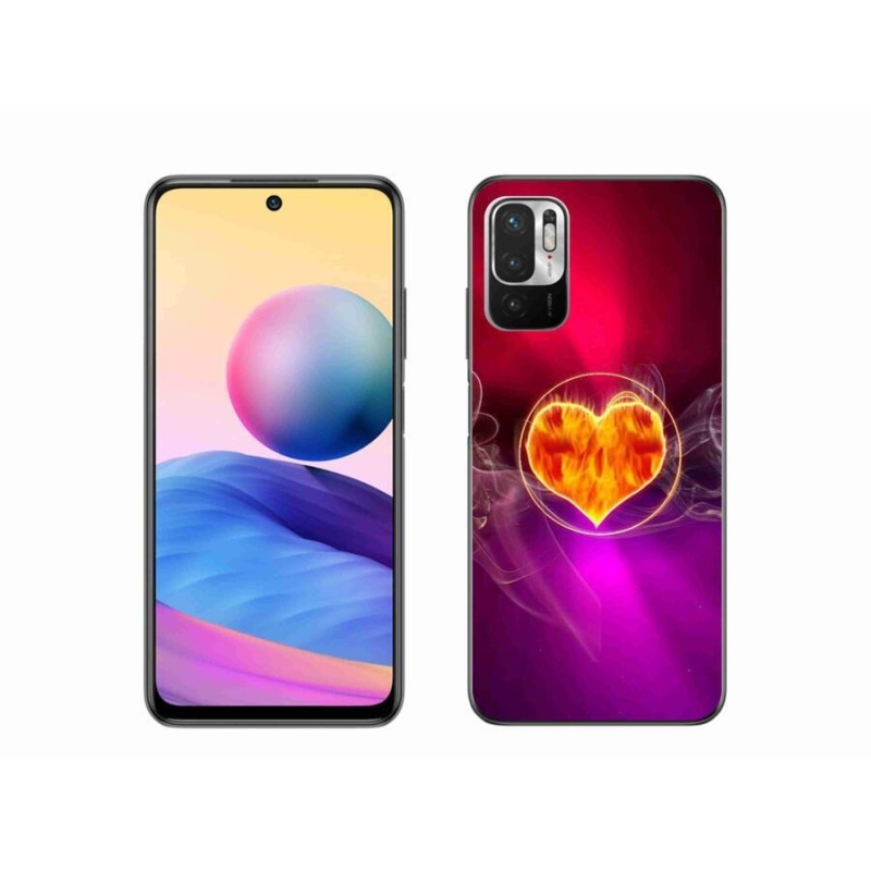 Gél borítás mmCase a Xiaomi Redmi Note 10 5G számára - tüzes szív