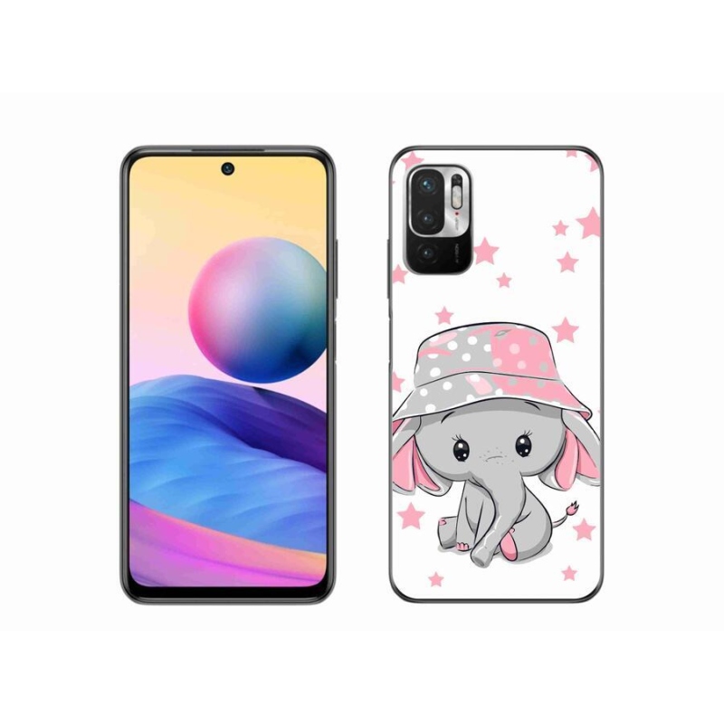 Gél borítás mmCase a Xiaomi Redmi Note 10 5G-hez - rózsaszín elefánt