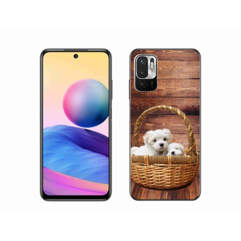 Gél borítás mmCase a Xiaomi Redmi Note 10 5G számára - kölyökkutyák