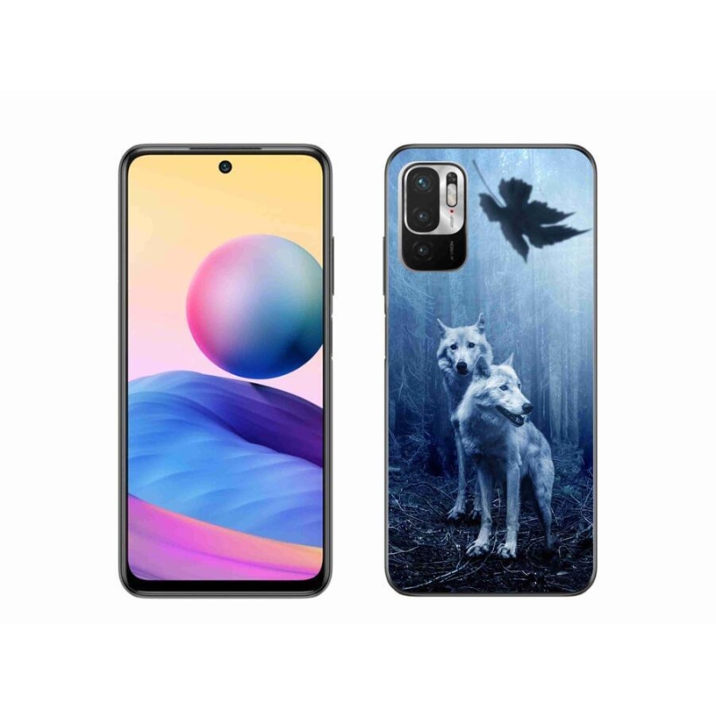 Gél borítás mmCase a Xiaomi Redmi Note 10 5G-hez - farkasok az erdőben