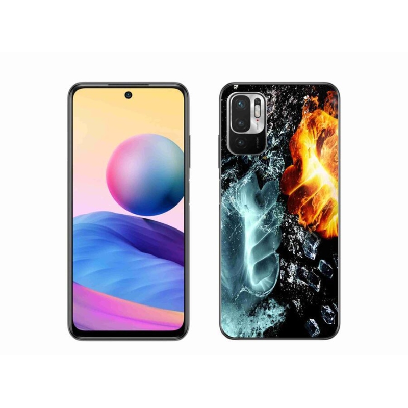 Gél borítás mmCase a Xiaomi Redmi Note 10 5G - víz és tűz számára