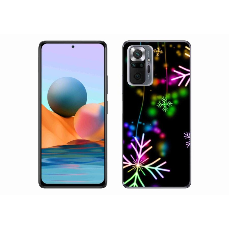 Gél borítás mmCase a Xiaomi Redmi Note 10 Pro készülékhez - színes pelyhekkel