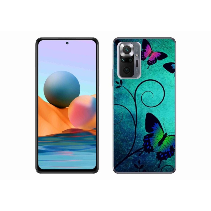 Gél borítás mmCase a Xiaomi Redmi Note 10 Pro számára - színes pillangók