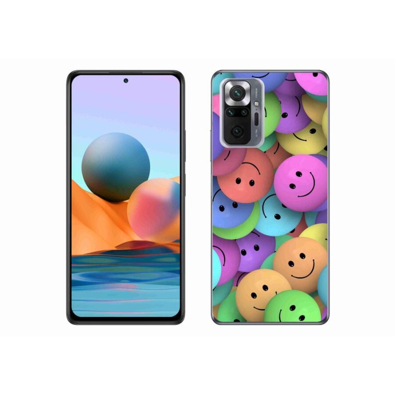 Gél borítás mmCase a Xiaomi Redmi Note 10 Pro számára - színes smiley-k