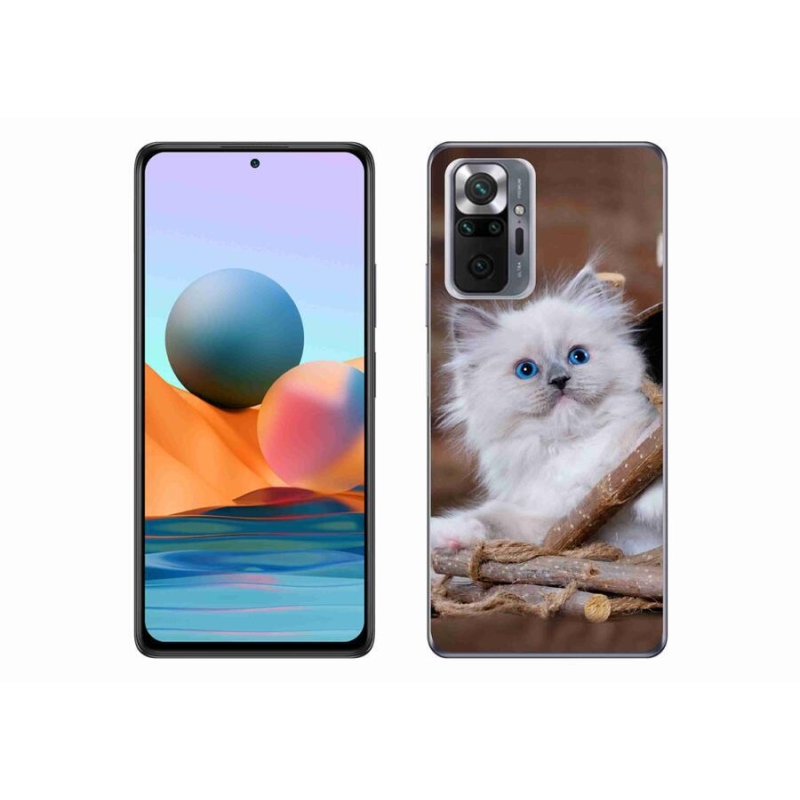 Gél borítás mmCase a Xiaomi Redmi Note 10 Pro készülékhez - fehér cica